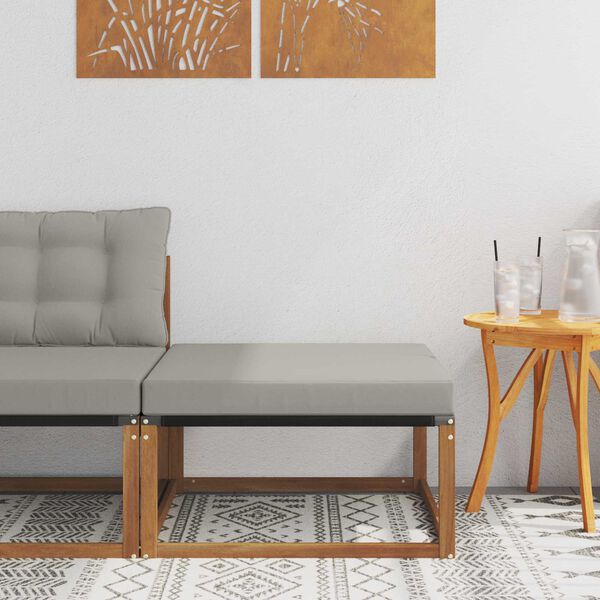 vidaXL Pouf d'Ext&eacute;rieur Bois d'Acacia Massif Naturel