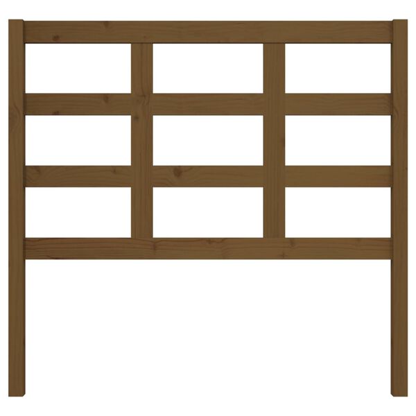 vidaXL T&ecirc;te de lit Marron miel 105,5x4x100 cm Bois massif de pin
