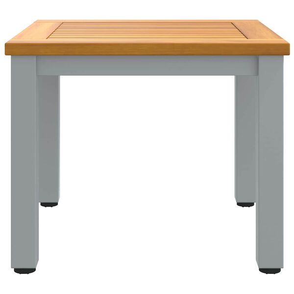 vidaXL Table de jardin Naturel et gris 45 x 45 x 38 cm