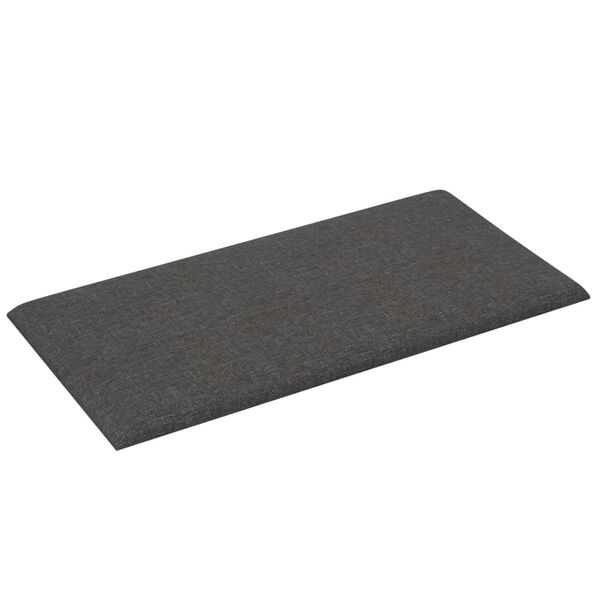 vidaXL Panneaux muraux 12 pcs Gris foncé 30x15 cm Tissu 0,54 m²
