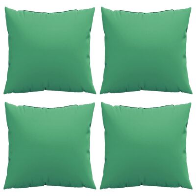 vidaXL Coussins décoratifs lot de 4 vert 60x60 cm tissu