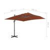 vidaXL Parasol de jardin déporté avec mât en aluminium Terre cuite 400 x 300 cm