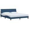 vidaXL Cadre de lit sans matelas Hanko bleu 180x200 cm tissu