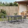 vidaXL Ensemble de salle &agrave; manger pour jardin 9 pcs Anthracite