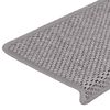 vidaXL Tapis d'escalier autocollants 30 pcs 65x21x4 cm argent&eacute;