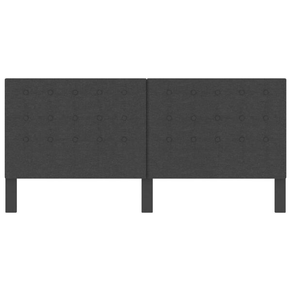 vidaXL Tête de lit touffetée Gris foncé Tissu 200x200 cm