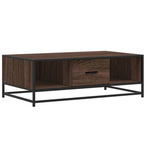 vidaXL Table basse ch&ecirc;ne marron 100x57x35cm bois d'ing&eacute;nierie et m&eacute;tal