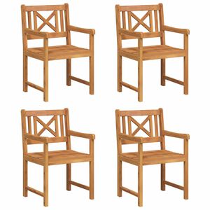 vidaXL Chaises de jardin 4 pc Naturel Bois d'Acacia Massif