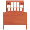 vidaXL Lit bibliothèque sans matelas cire marron 100x200 cm pin massif