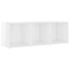 vidaXL Ensemble de meubles TV 3 pcs Blanc brillant Bois d'ing&eacute;nierie