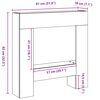 VidaXL Cadre de cheminée sonoma gris 81x18x82 cm bois d'ingénierie