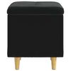 vidaXL Pouf de rangement avec coussin Noir 40 x 40 x 45 cm Velours