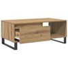 vidaXL Table basse ch&ecirc;ne artisanal 90x50x36,5 cm bois d'ing&eacute;nierie