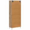 vidaXL Haut Armoire 2 pcs Ch&ecirc;ne artisanal Bois d'ing&eacute;nierie et verre