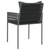 vidaXL Chaises de jardin avec coussins lot de 4 noir 54x61x83 cm rotin