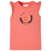 T-shirt enfants et manches &agrave; volants corail 116