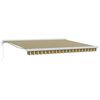 vidaXL Auvent r&eacute;tractable Vert et blanc 400 &times; 350 cm