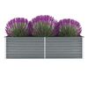 vidaXL Lit sur&eacute;lev&eacute; de jardin Acier galvanis&eacute; 160x40x45 cm Gris