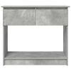 vidaXL Table console avec tiroirs gris béton 85,5x38,5x74,5 cm
