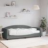 vidaXL Lit de jour avec matelas gris fonc&eacute; 90x200 cm tissu