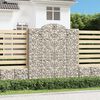 vidaXL Paniers &agrave; gabions arqu&eacute;s 11 pcs 200x50x220/240 cm Fer galvanis&eacute;