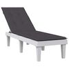 vidaXL Coussin de chaise longue anthracite mélangé (75+105) x 50 x 4 cm