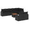 vidaXL Salon de jardin 9 pcs avec coussins noir r&eacute;sine tress&eacute;e