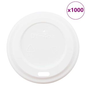 vidaXL Couvercles de tasses &agrave; caf&eacute; en papier &Oslash;60 mm 4oz 1000 pcs blanc