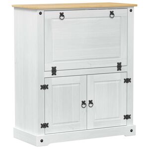 vidaXL Cabinet &agrave; vin Blanc 97 x 45 x 114 cm Pin massif