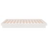 vidaXL Cadre de lit sans matelas blanc bois massif