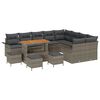 vidaXL Ensemble de canap&eacute; de jardin 13 pc 12-Nombre de places Gris
