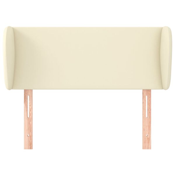 vidaXL T&ecirc;te de lit avec oreilles Cr&egrave;me 83x23x78/88 cm Similicuir