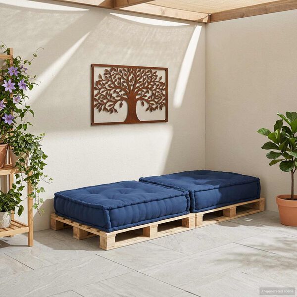 vidaXL Unit&eacute; de canap&eacute; modulaire Indigo 70 x 70 x 36 cm tissu