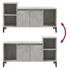 vidaXL Meuble TV Gris béton 100x35x55 cm Bois d'ingénierie