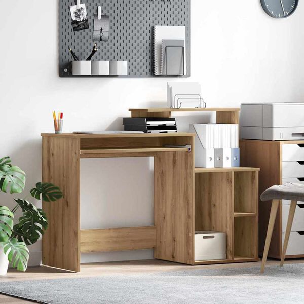 vidaXL Bureau Chêne artisanal 120,5 x 44 x 88,5 cm Bois d'ingénierie