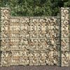 vidaXL Paniers de gabion 3 pcs Acier galvanis&eacute; 25x25x197 cm
