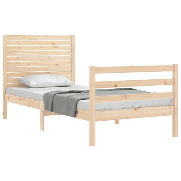 vidaXL Cadre de lit sans matelas 90x200 cm bois massif