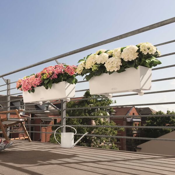 LECHUZA Jardinière Balconera Color 80 ALL-IN-ONE Blanc 15680
