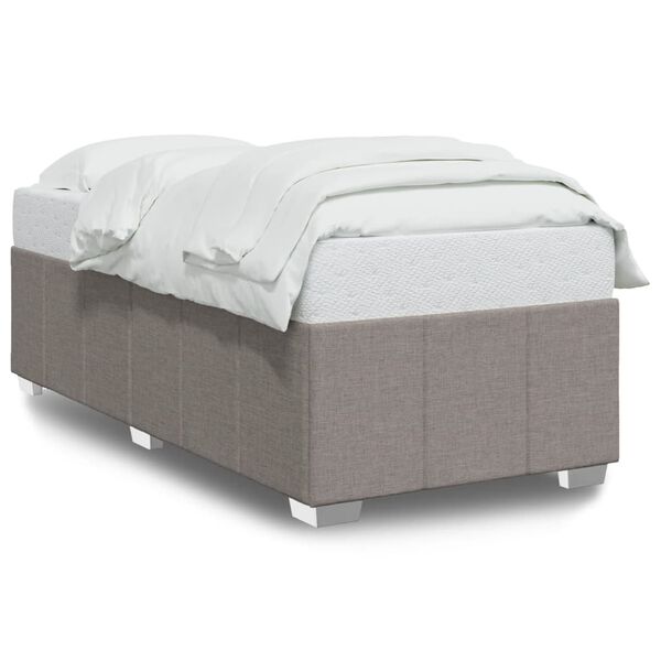 vidaXL Cadre de lit sans matelas taupe 90x200 cm tissu