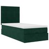 vidaXL Cadre de lit ottoman avec matelas vert fonc&eacute; 90x190 cm velours