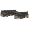 vidaXL Ensemble de canap&eacute; de jardin 10 pc 10 place Gris et Gris fonc&eacute;