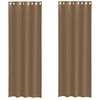 vidaXL Rideaux en voile avec œillets 2 pcs marron clair