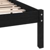 vidaXL Cadre de lit sans matelas noir bois massif 200x200 cm
