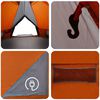 vidaXL Tente tipi avec toit Gris et orange 490 x 410 x 210 cm