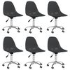 vidaXL Chaises pivotantes &agrave; manger lot de 6 gris clair PP
