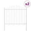 vidaXL Cl&ocirc;ture de jardin WOERDEN 2 pc 170 x 165 cm Blanc