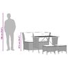 vidaXL Ensemble &agrave; manger jardin 4pcs et coussins Gris R&eacute;sine tress&eacute;e