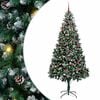vidaXL Sapin de No&euml;l artificiel Vert 210 cm PVC et acier et plastique