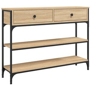 vidaXL Table console ch&ecirc;ne sonoma 100x25x75 cm bois d'ing&eacute;nierie
