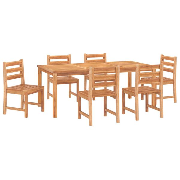 vidaXL Ensemble &agrave; manger de jardin 7 pcs Bois de teck solide